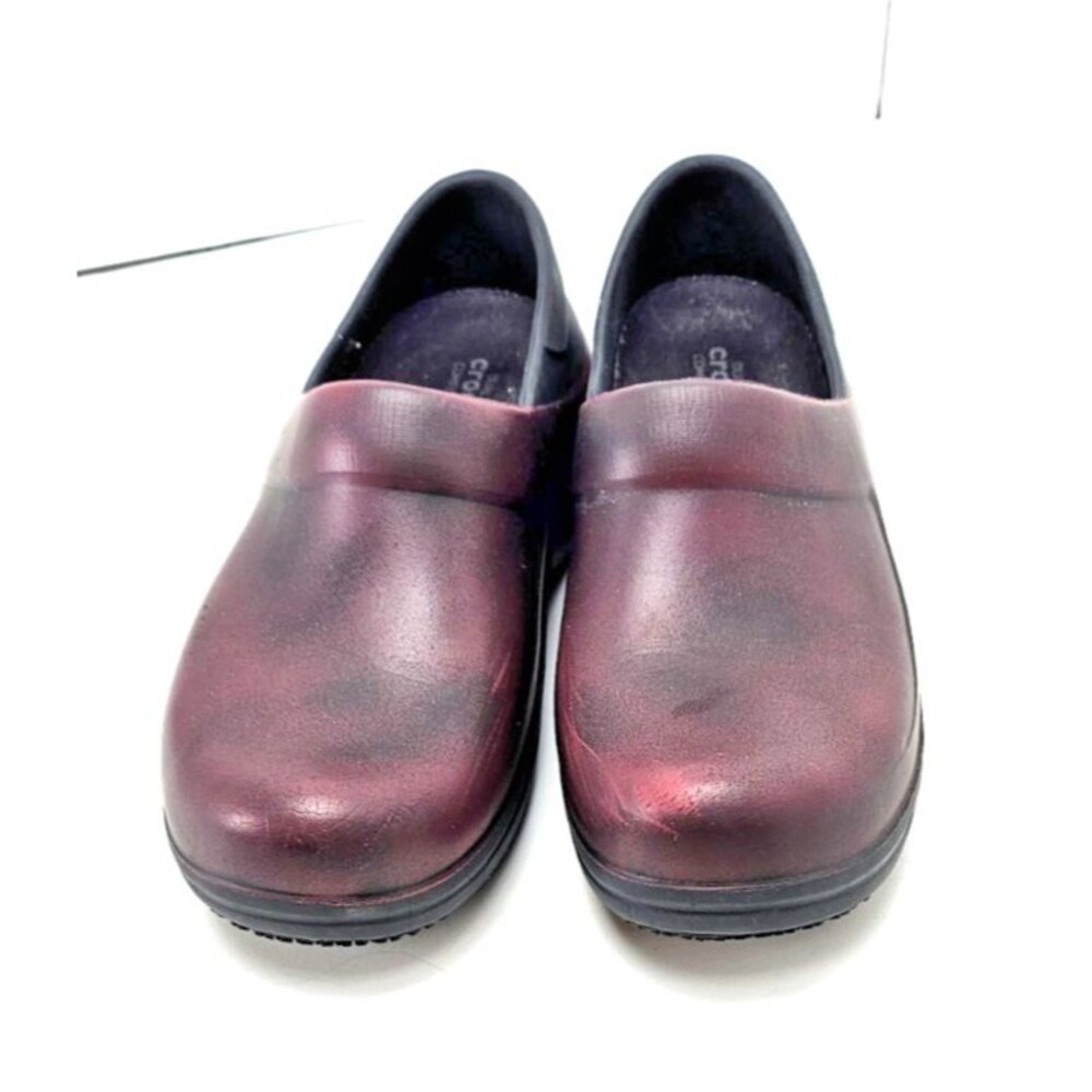 Crocs NERIA Women’s Shoe Size 9 Burgundy Mules Clogs - Picture 2 of 6